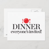 Iedereen uitgenodigd uitnodiging briefkaart (Voorkant / Achterkant)