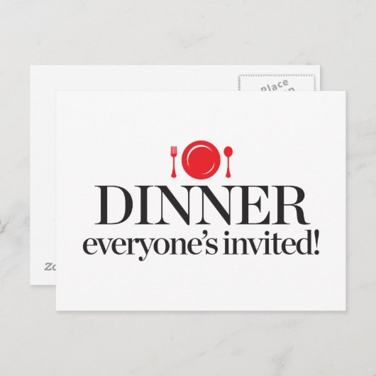 Iedereen uitgenodigd uitnodiging briefkaart (Voorkant / Achterkant)