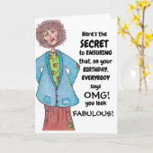 "Iedereen van een bepaalde leeftijd" Grappige verj Kaart (Gele Bloem)