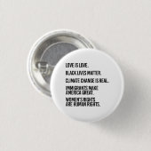 Iedereen verdient de mensenrechten ronde button 3,2 cm (Voorkant /achterkant)