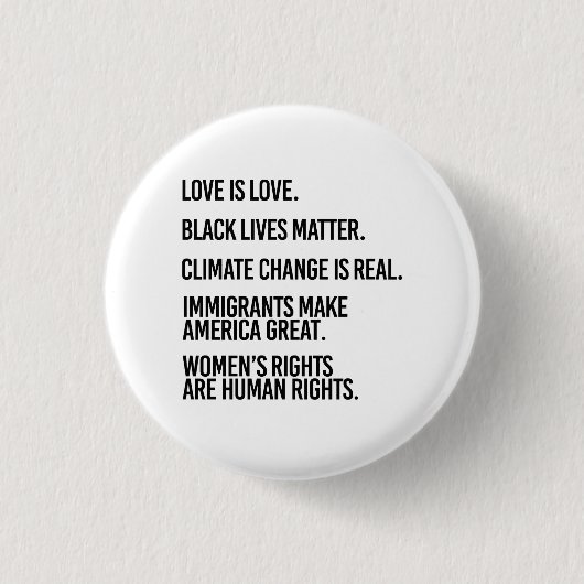 Iedereen verdient de mensenrechten ronde button 3,2 cm (Voorkant)