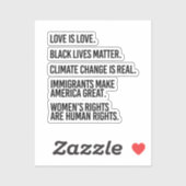 Iedereen verdient de mensenrechten sticker (Vel)