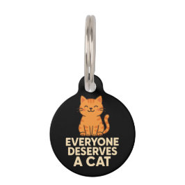Iedereen verdient een kat Schattige Sinaasappel Ta Huisdierpenning