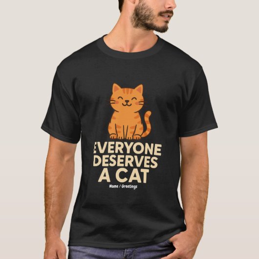 Iedereen verdient een kat Schattige Sinaasappel Ta T-shirt (Voorkant)
