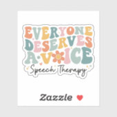Iedereen verdient een spraaktherapie Groovy Sticker (Vel)