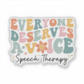 Iedereen verdient een stem sticker (Voorkant)