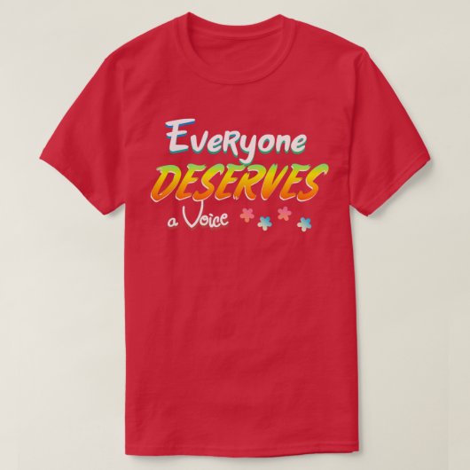 Iedereen verdient een Stem T-shirt (Design voorkant)