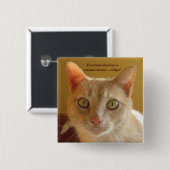 Iedereen verdient een tweede kans... adopteren! vierkante button 5,1 cm (Voorkant /achterkant)