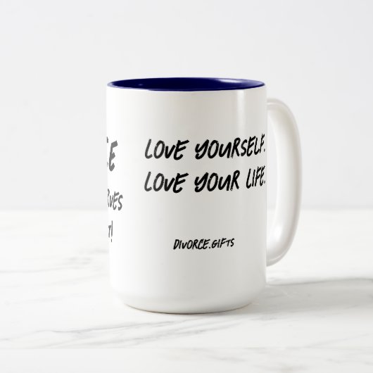 Iedereen verdient een tweede wet, een geweldige di tweekleurige koffiemok (Voorkant rechts)