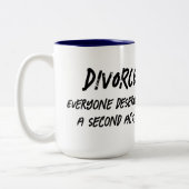 Iedereen verdient een tweede wet, een geweldige di tweekleurige koffiemok (Links)