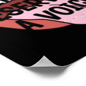 Iedereen verdient een voice Sticker Poster (Hoek)