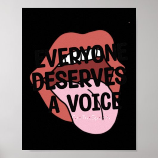 Iedereen verdient een voice Sticker Poster (Voorkant)