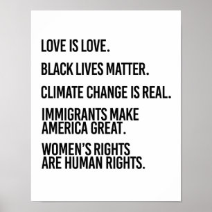 Iedereen verdient mensenrechten en klimaatverander poster