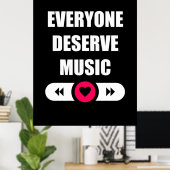 Iedereen verdient muziek poster (Thuiskantoor)