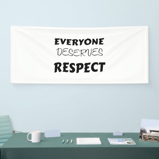iedereen verdient RESPECT Spandoek (Beurs)