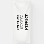 iedereen verdient RESPECT Spandoek (Verticaal)