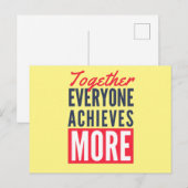 Iedereen verenigt meer teamwerk Kantoor Briefkaart (Voorkant / Achterkant)