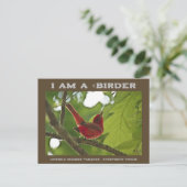 Iedereen Vogue Juvenile Summer Tanager Birder Briefkaart (Staand voorkant)