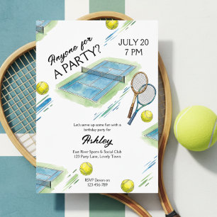 Iedereen voor Tennis Sporten Verjaardagsfeestje Kaart