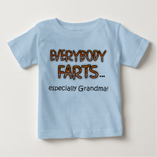 Iedereen vooral Oma Farts! De T-shirt van het baby