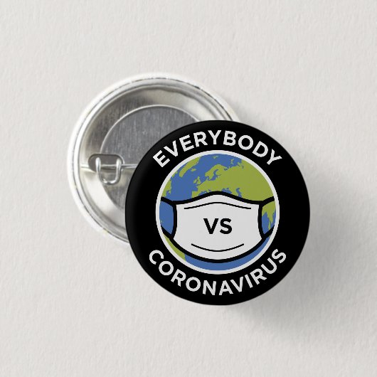 Iedereen VS Coronavirus Ronde Button 3,2 Cm (Voorkant /achterkant)