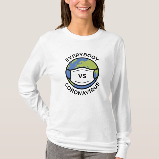 Iedereen VS Coronavirus T-shirt (Voorkant)