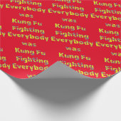 Iedereen was Kung Fu vecht Cadeaupapier (Hoek)