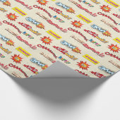 Iedereen was superheld vechtend cadeaupapier (Hoek)