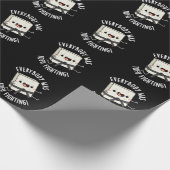 Iedereen was tofu vechten grappig eten pun donker cadeaupapier (Hoek)