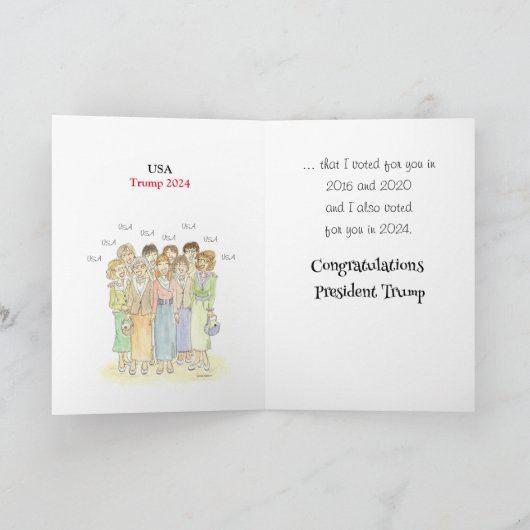 Iedereen weet dat Trump heeft gewonnen Kaart (Binnen)