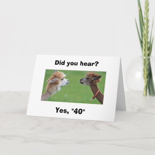 "IEDEREEN WEET" JE DRAAIT "40" KAART (Voorkant)