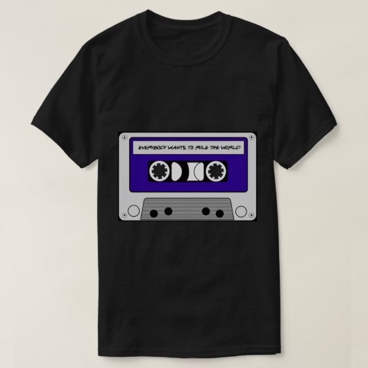 Iedereen wil de wereld besturen - Cassette T-shirt (Design voorkant)