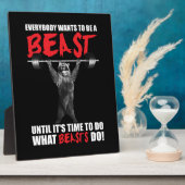 Iedereen wil een beest zijn - Beer optillen - Gym Fotoplaat (Zijkant)