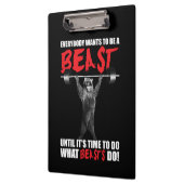 Iedereen wil een beest zijn - Beer optillen - Gym Klembord (Links)