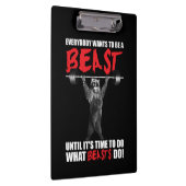 Iedereen wil een beest zijn - Beer optillen - Gym Klembord (Rechts)