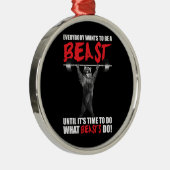 Iedereen wil een beest zijn, een Beer dat opvliegt Metalen Ornament (Rechts)