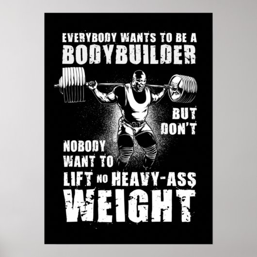 Iedereen wil een pooier zijn - Ronnie Gym Poster (Voorkant)