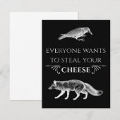 Iedereen wil je kaasvosskooi stelen kaart (Voorkant / Achterkant)