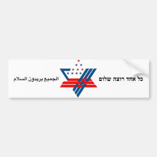 iedereen wil vrede bumpersticker