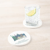 Iedereen WINT onderzetter.... Zandsteen Onderzetter (Zijkant)