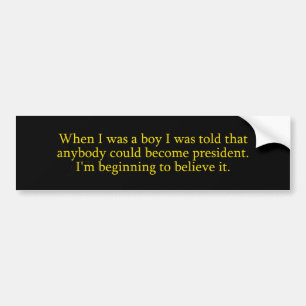Iedereen wordt President Bumpersticker