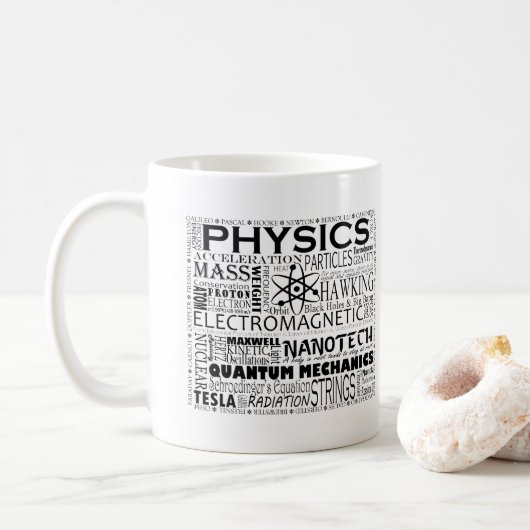 Iedereen wordt verward door Quantum Physics Quote Koffiemok (Met donut)