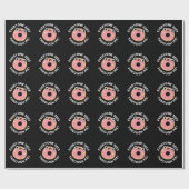 Iedereen ziet door me heen Funny Donut Pun Dark BG Cadeaupapier (Vlak)