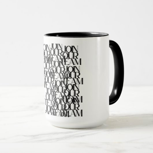 Iedereen zoals deze beker mok (Voorkant rechts)