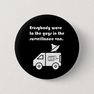 "Iedereen zwaait..." Knop Ronde Button 5,7 Cm