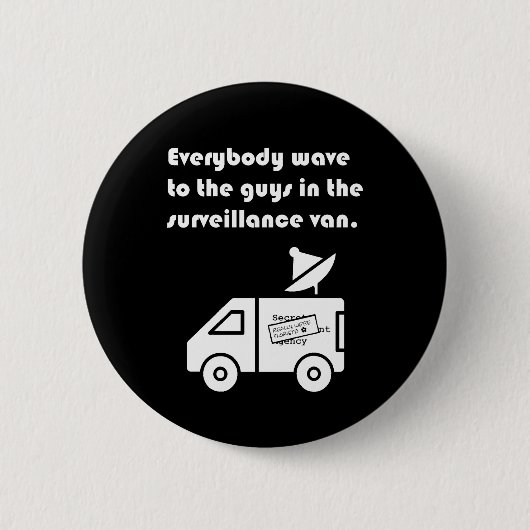 "Iedereen zwaait..." Knop Ronde Button 5,7 Cm (Voorkant)