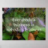 Iedereen's zakelijke wijsheid gezegde poster (Voorkant)