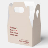Ieders favoriete kleine mens op baby shower bedankdoosjes (Geopend)