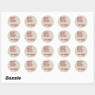 Ieders favoriete kleine mens op baby shower ronde sticker