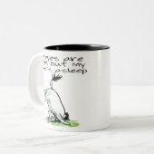 Iejoor grappig citaat mok 'mijn ogen zijn open' (Voorkant links)